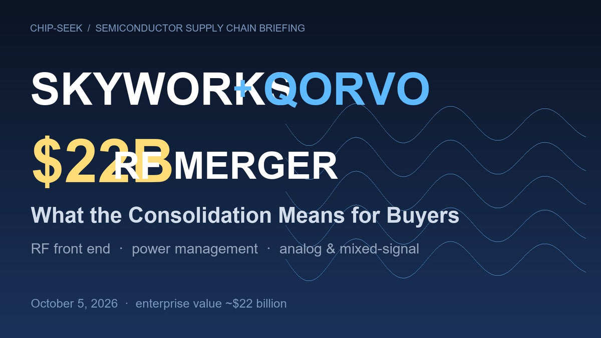 Skyworks Absorbs Qorvo: What the $22B RF Merger Means for Buyers