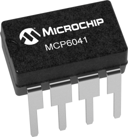 MCP6041-I/P official Microchip PDIP-8 package image