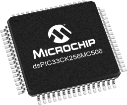 dsPIC33CK256MC506-E/PT official Microchip 64TQFP package image
