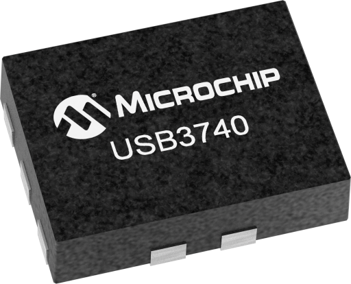 USB3740B-AI9 official Microchip 10-pin QFN (1.6 x 2.1 mm, 0.5 mm pitch) package image
