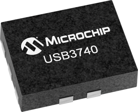 USB3740B-AI9 official Microchip 10-pin QFN (1.6 x 2.1 mm, 0.5 mm pitch) package image