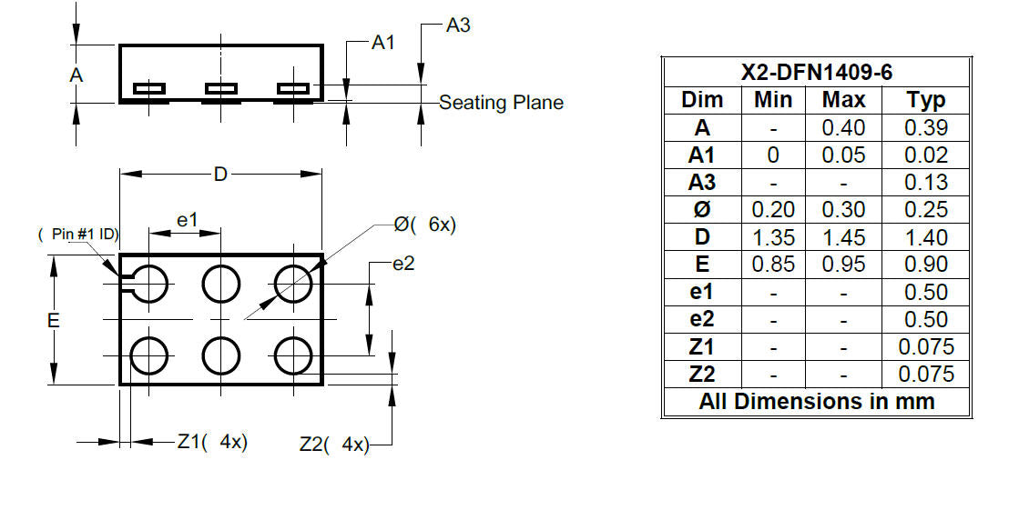 74LVC1G04FX4-7 official Diodes DFN package image