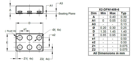 74LVC1G04FX4-7 official Diodes DFN package image