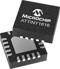 ATTINY1616-MNR - official Microchip VQFN-20 package image