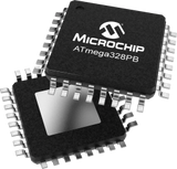 ATMEGA328PB-AU official Microchip exact MPN TQFP 32-pin package image