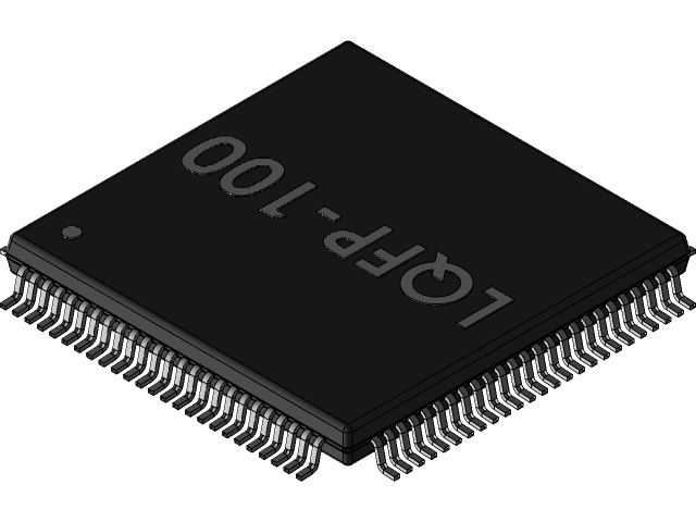 HC32F4A0PITB-LQFP100 LQFP-100 package illustration