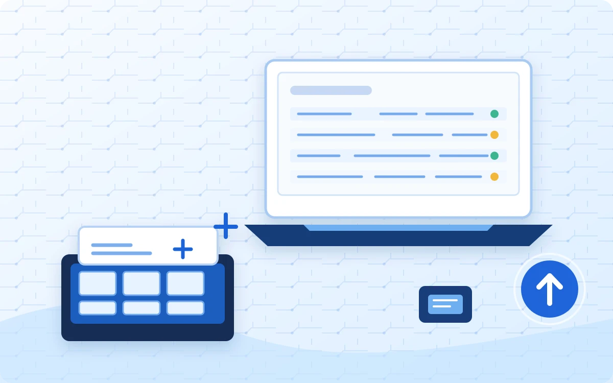 BOM and RFQ workspace with component list and upload action