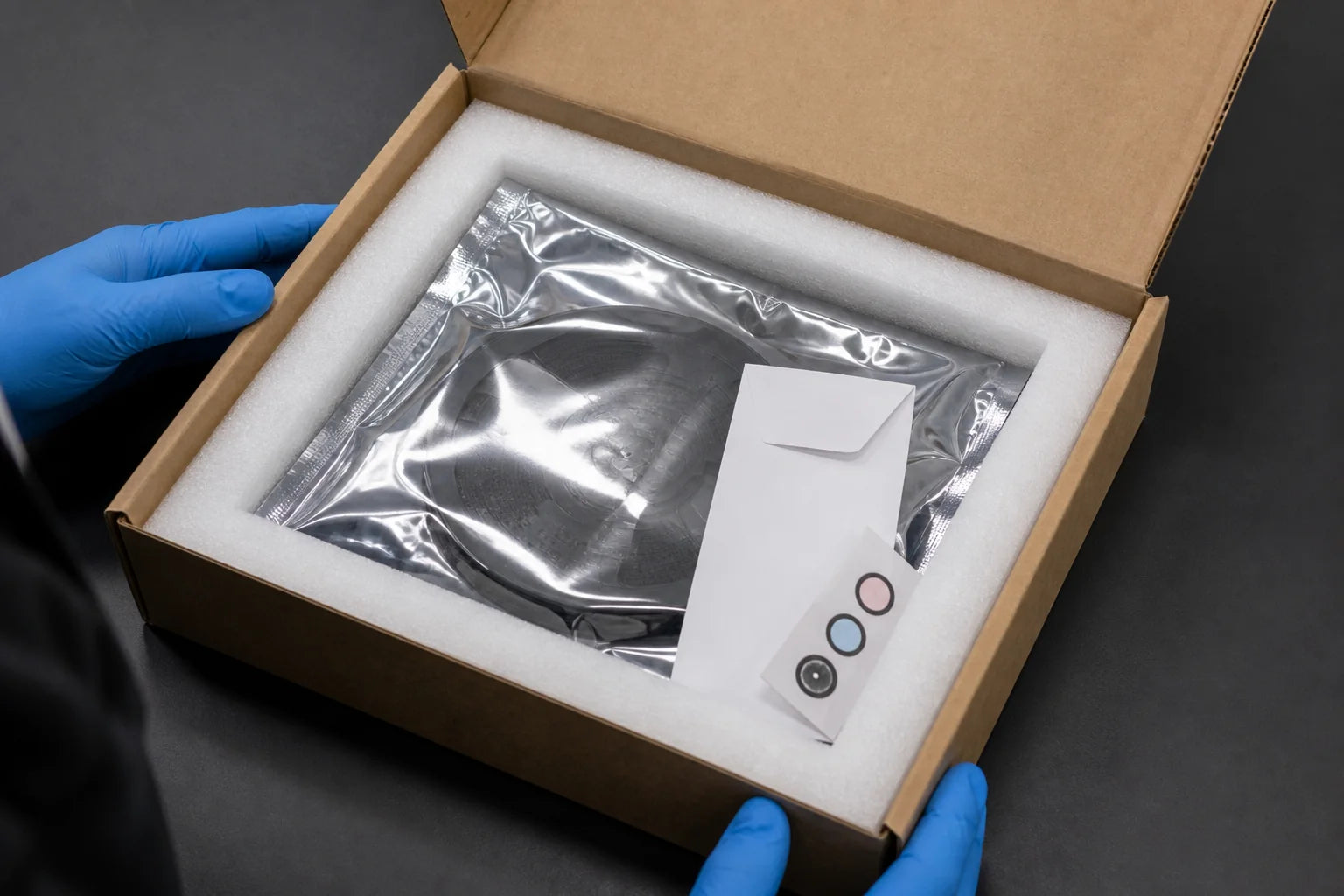 Representative protected shipment prepared for international delivery